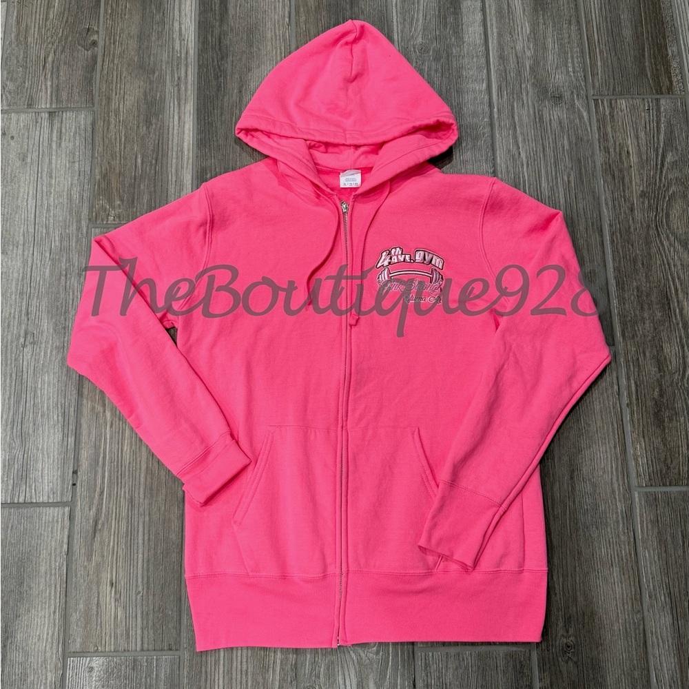 Port & Company Pink Casual Full Zip Jacket Women’s Size XL 4th Ave Gym Yuma Az